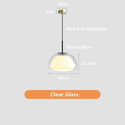 DecorBites™ Glass Jelly Pendant Lamp: Minimalist Luxury Design for Home Living Room Bedroom