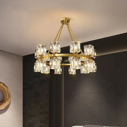 DecorBites™ Crystal Chandelier for Living and Dining Room Lighting