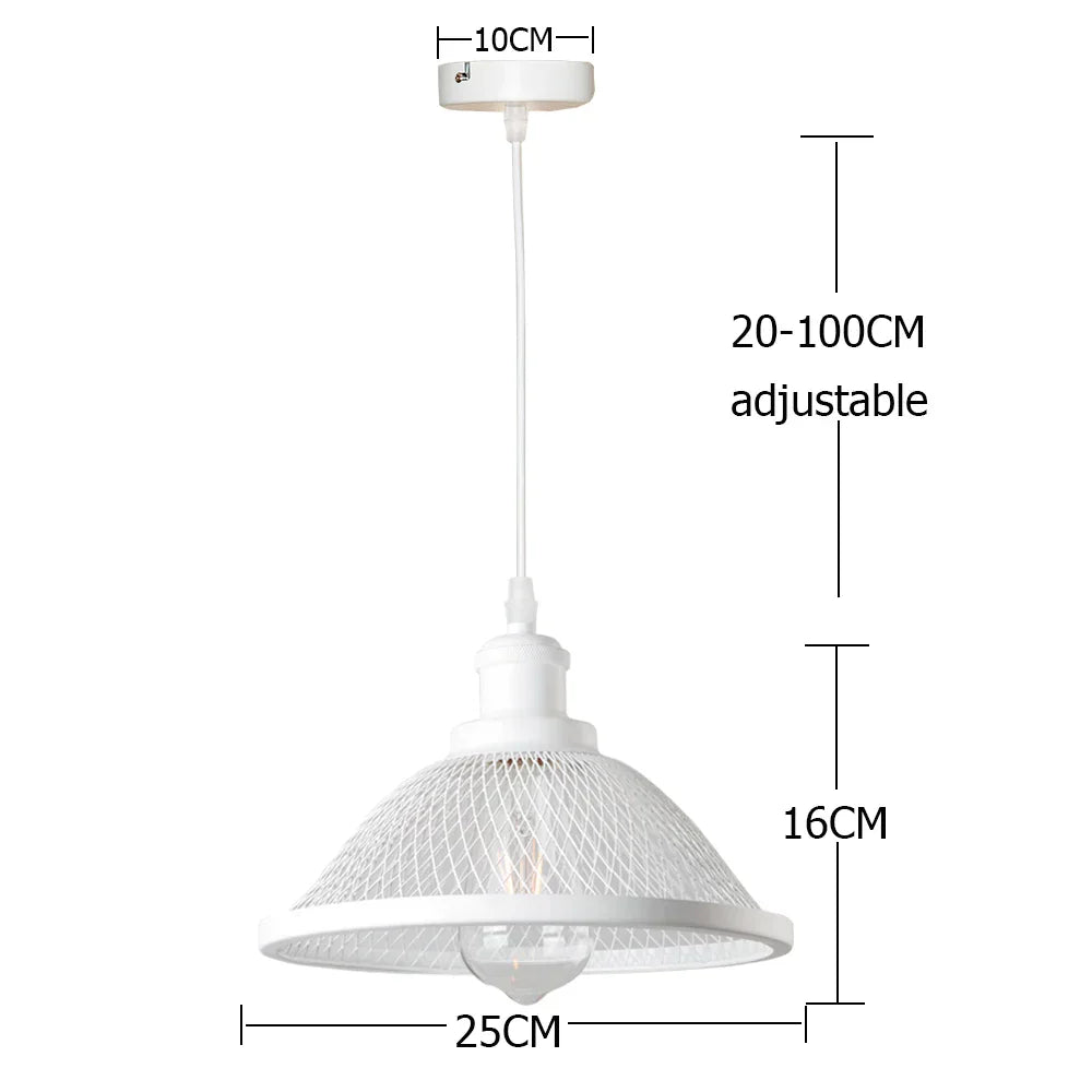 DecorBites™ Black Iron Net-Cage Pendant Light Fixture for Kitchen, Bedroom, Living Room, Restaurant