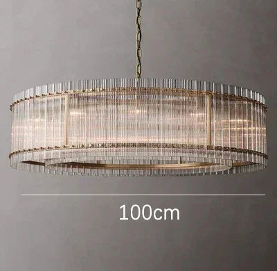 DecorBites™ Gold Double Layer Ring Crystal Pendant Light for Elegance in Every Room