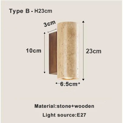 DecorBites™ LED Stone Wall Sconce Wabi-sabi Retro Home Decor