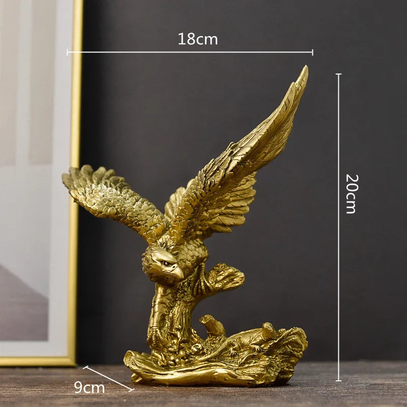 ™ Golden Eagle Resin Sculpture Falcon Home Decor Figurine