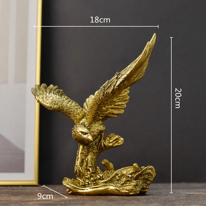 ™ Golden Eagle Resin Sculpture Falcon Home Decor Figurine