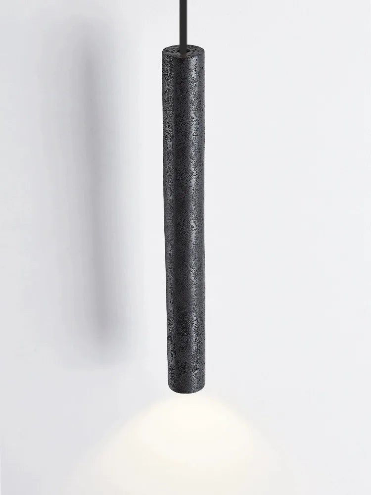 DecorBites™ Black Stone Tube LED Chandelier for Bedroom Lighting