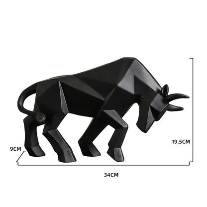 DecorBites™ Geometric Bison Sculpture Resin Home Office Modern Decor Tabletop Figurine