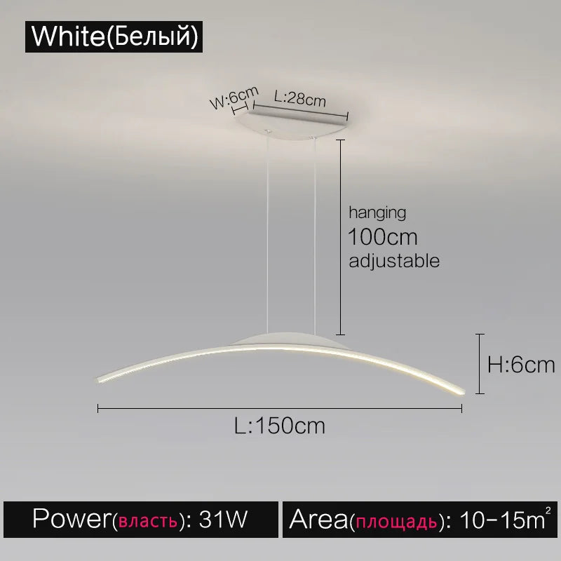DecorBites™ Black Line Chandelier: Elegant Salon Design, Luxury Lighting for Home and Restaurant