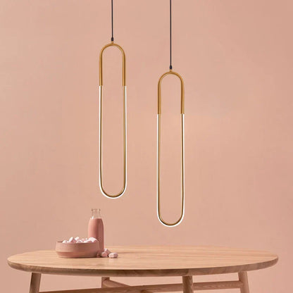 DecorBites™ LED U-shaped Bar Chandelier for Dining Living Bedroom - Nordic Minimalist Style