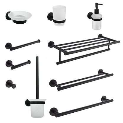 DecorBites™ Bathroom Hardware Set: Towel Rack, Toilet Brush, Paper Holder, Soap Dispenser, Towel Bar, Hook