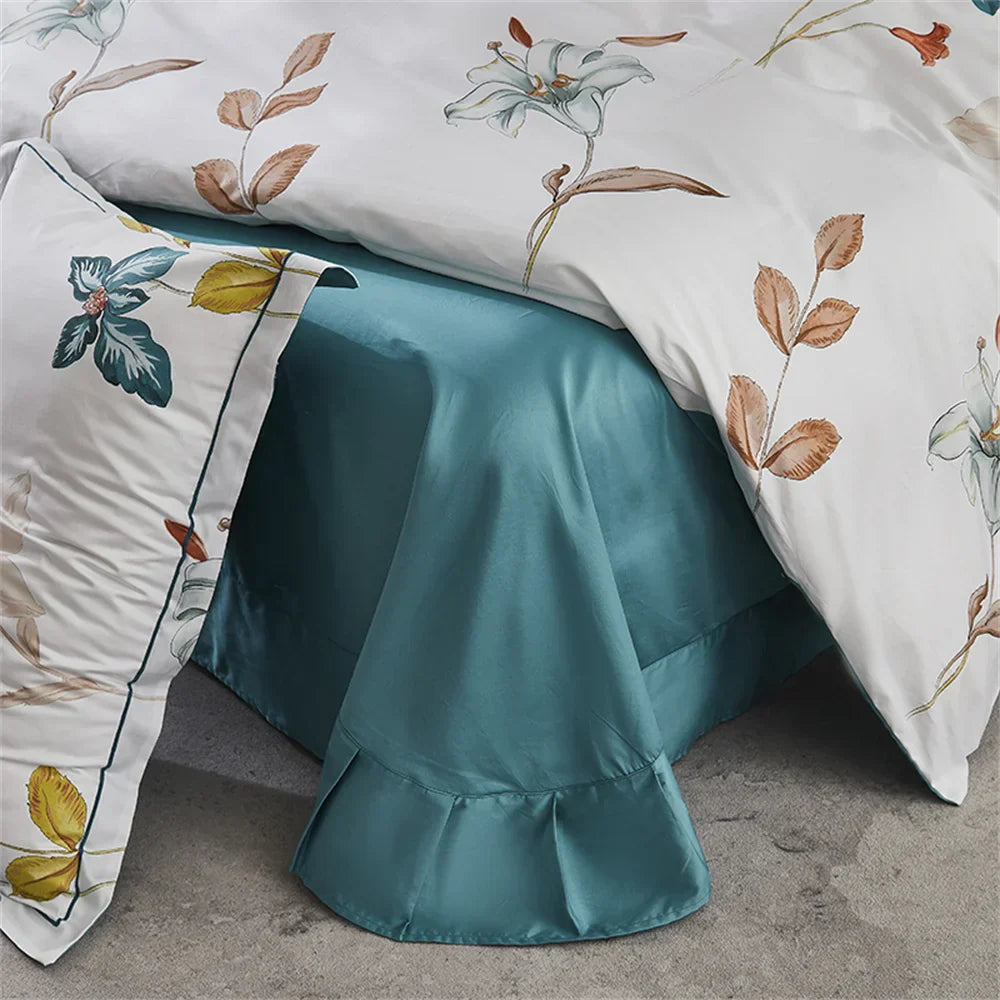 DecorBites™ 600TC Egyptian Cotton Queen King Bedding Set Duvet Cover Bed Linens