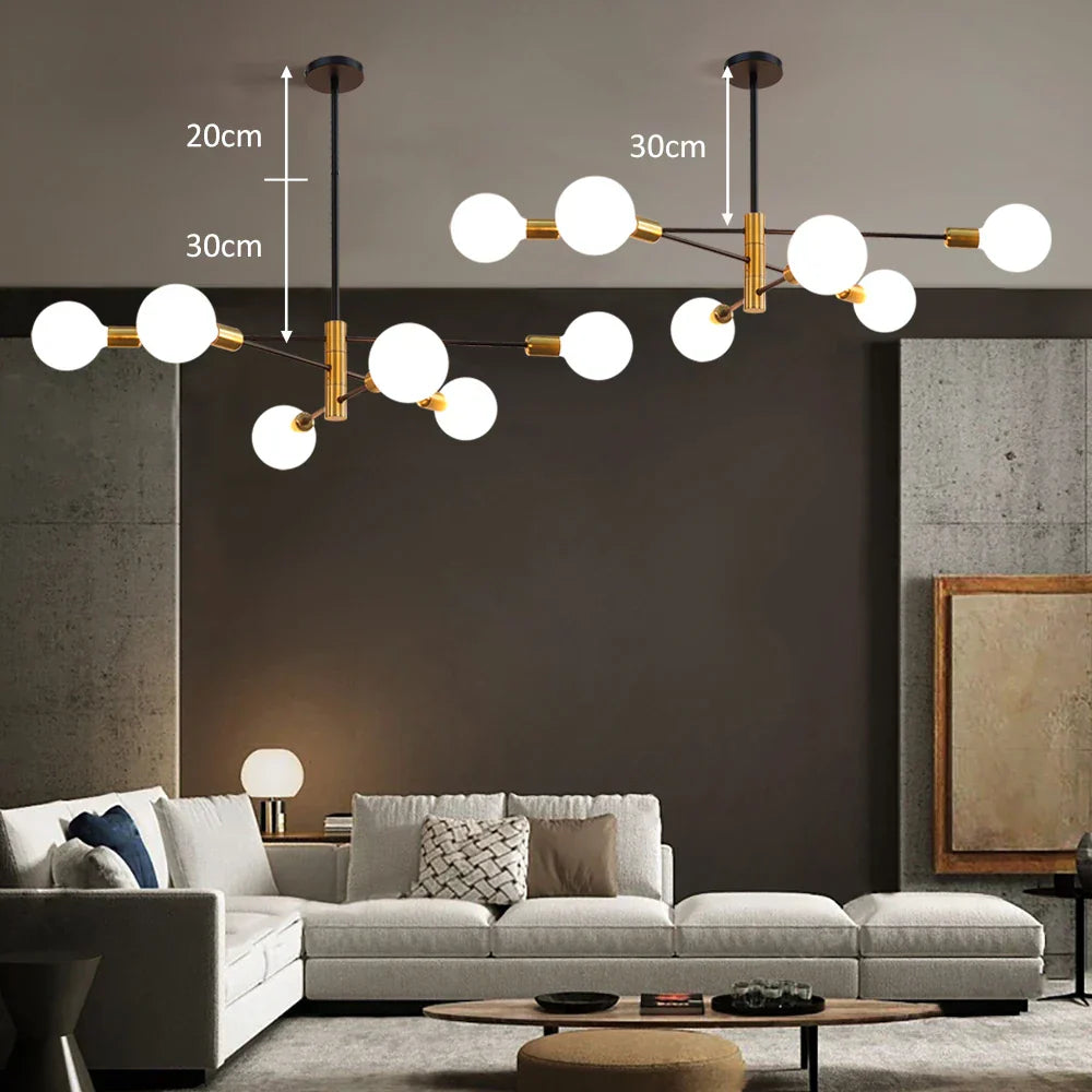 DecorBites™ LED Ceiling Lights Industrial Iron Black Golden Nordic Minimalist Décor