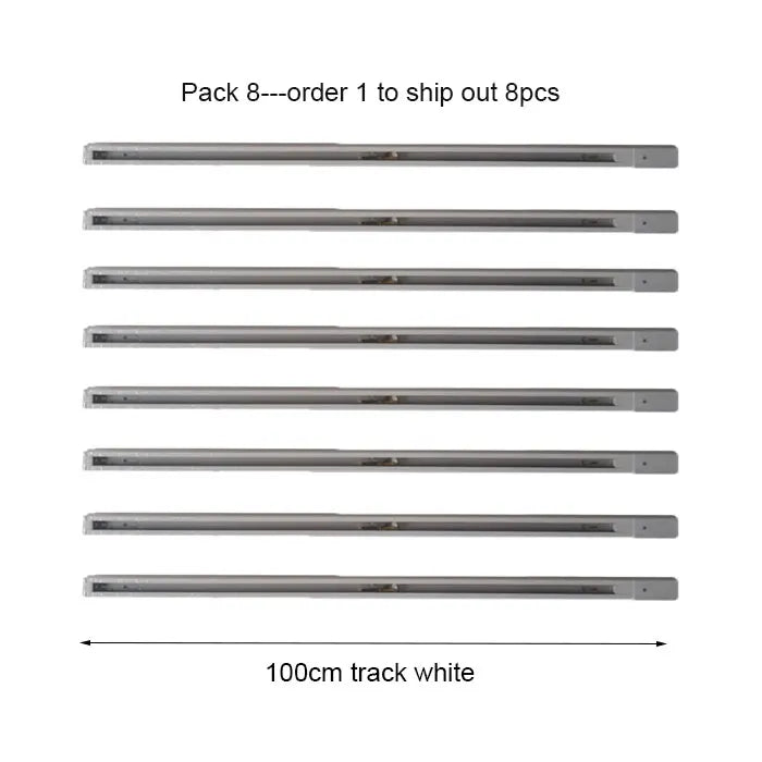 DecorBites™ Aluminum Track Rails for LED Spotlights with T-L Connector