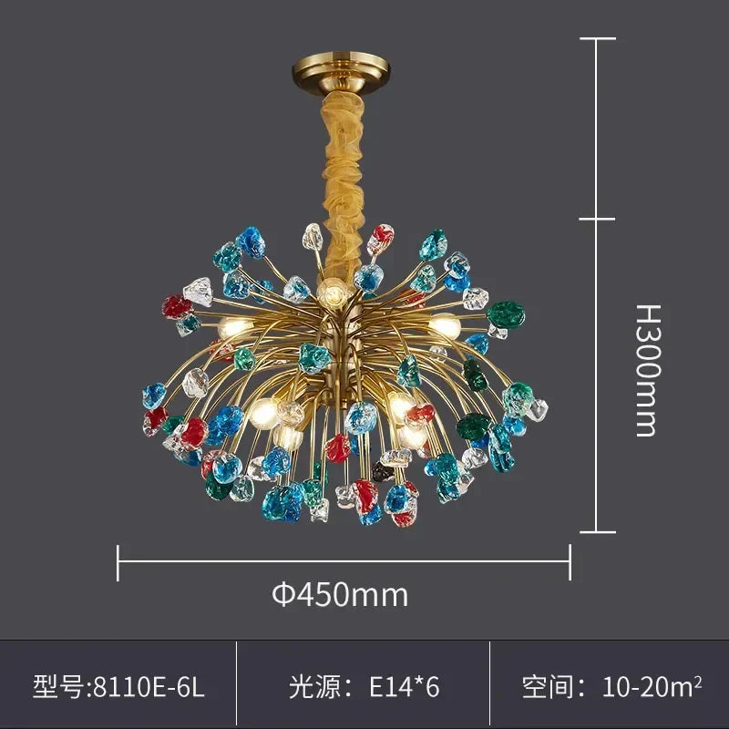 DecorBites™ Crystal Chandelier LED Lighting Fixture for Dining Room & Kitchen Island