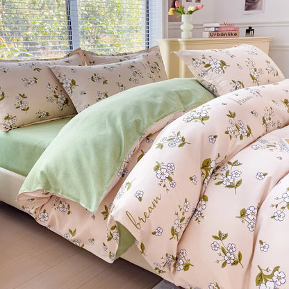 DecorBites™ Cotton Printed Bedding Set: Thick & Cozy Single Bedclothes for Adults & Kids