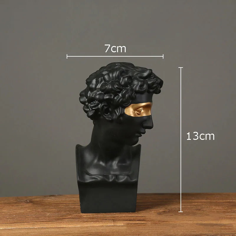 DecorBites™ Gold David Statue Resin Sculpture Artwork Ornament for Living Room