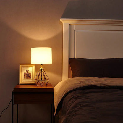 DecorBites™ Linen Fabric LED Table Lamp Creative Gift Night Lamp