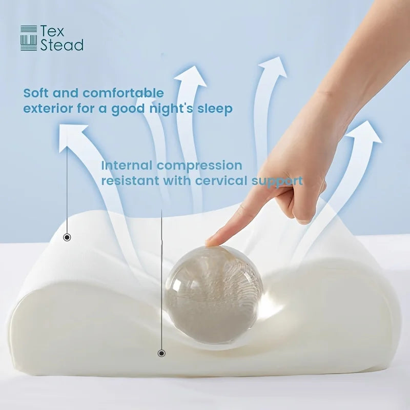 DecorBites™ Cooling Memory Foam Contour Pillow for Cervical Support