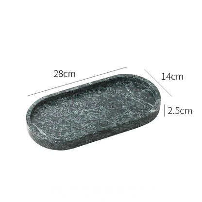 DecorBites™ Calacatta Marble Vanity Tray for Perfume Candles Jewelry Luxury Home Decor