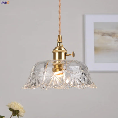 DecorBites™ Brass Glass LED Pendant Light: Nordic Modern Simple Home Decor Hanging Lamp