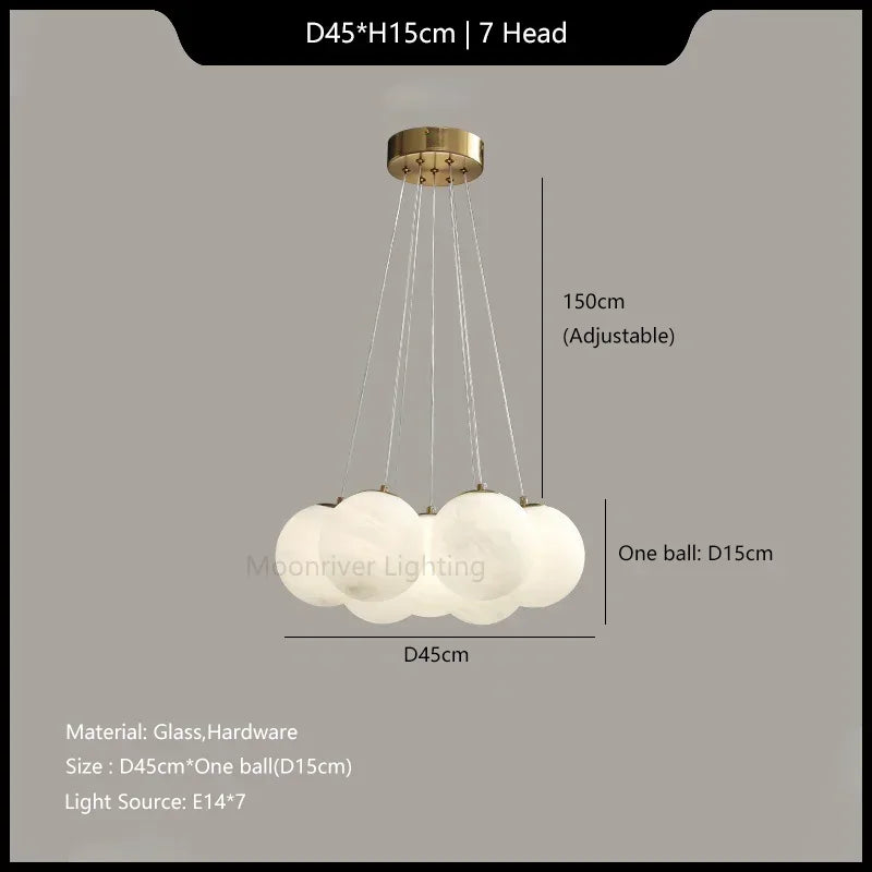 DecorBites™ Glass Ball Ceiling Hanging Lamps - French Magic Bean Pendant Lights for Home Decor