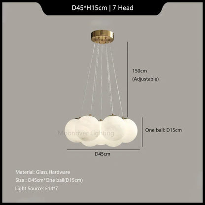 DecorBites™ Glass Ball Ceiling Hanging Lamps - French Magic Bean Pendant Lights for Home Decor