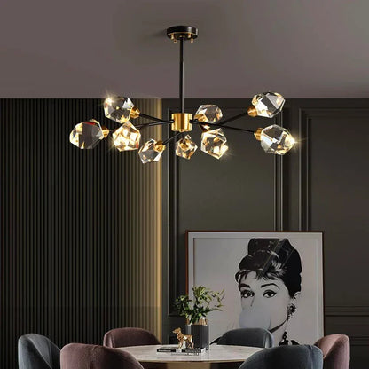 DecorBites™ Crystal Chandelier: Luxury Living Room Dining Ceiling Light