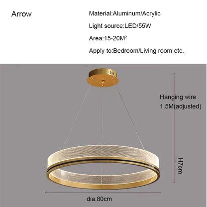 DecorBites™ Black/Gold LED Pendant Lights | Modern Design for Home Lighting Decoration