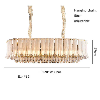 DecorBites™ Golden Crystal Chandelier: Postmodern Luxury Round Chandelier for Living Room
