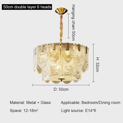 DecorBites™ Crystal Chandelier: Modern Luxury Ceiling Lamp for Living Room, Bedroom, or Restaurant