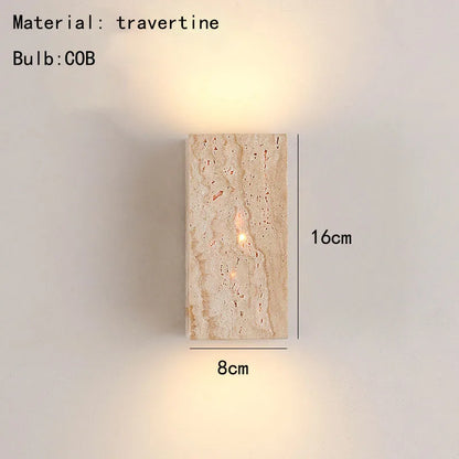 DecorBites™ Cuboid Stone LED Wall Lamp 3000K Parlor Bedroom Stairs Creative Lighting
