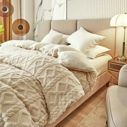 DecorBites™ Dual Use Cashmere Duvet Cover: Winter Warm Plush Blanket with Double-sided Fleece