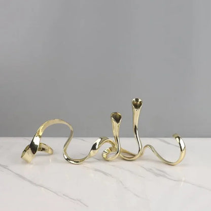 DecorBites™ Geometric Gold Candlestick Holder Centerpiece