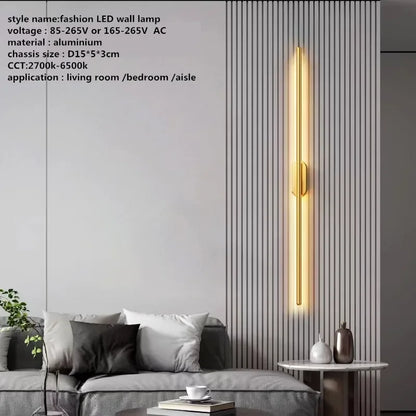 DecorBites™ Linear Tube LED Wall Lamp Living Room Bedside Foyer Corridor Sconce Panel
