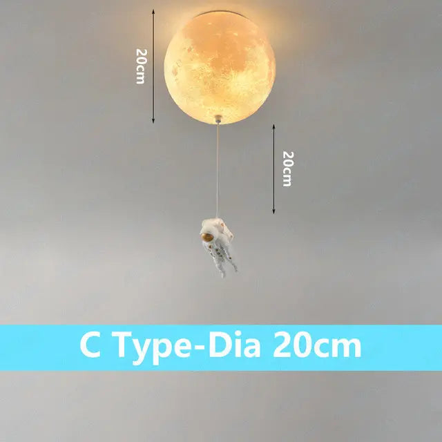 DecorBites™ Astronaut Bubble Chandelier Light - Moonlight Bedroom Ceiling Lamp