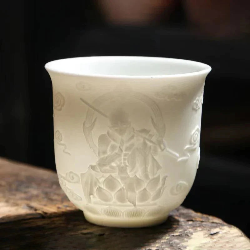 DecorBites™ Bone China Tea Cup Set | Cute Goat Fat Jade Ceramic Teacups & Mugs