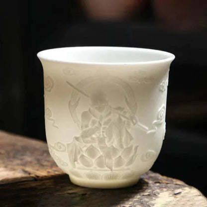 DecorBites™ Bone China Tea Cup Set | Cute Goat Fat Jade Ceramic Teacups & Mugs