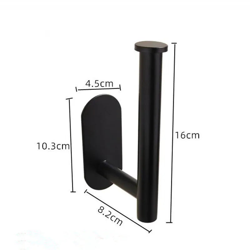 DecorBites™ Brushed Gold Stainless Steel Tissue Holder - Wall Mounted Toilet Paper Roll Stand