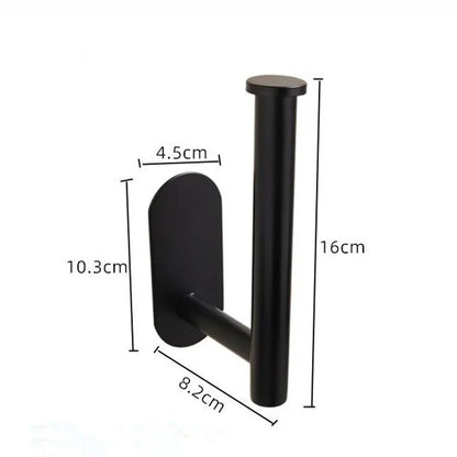 DecorBites™ Brushed Gold Stainless Steel Tissue Holder - Wall Mounted Toilet Paper Roll Stand