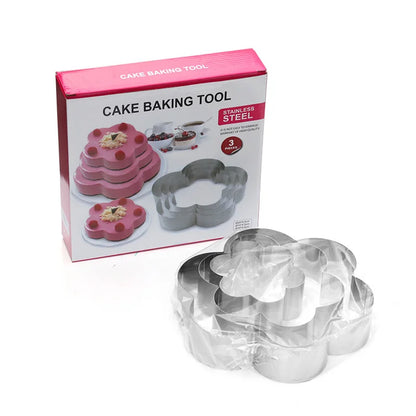 ™ Heart-Shaped Stainless Steel Mousse Mold Set - Baking Tool for Cakes & Desserts