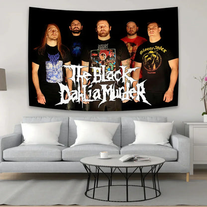 DecorBites™ Black Dahlia Murder Metal Band Tapestry: Rock Music Poster for Studio Bar
