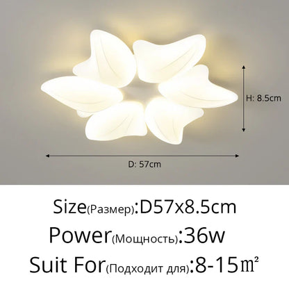 DecorBites™ Aisal Flower Ceiling Chandelier with Remote Dimming for Modern Home Decor