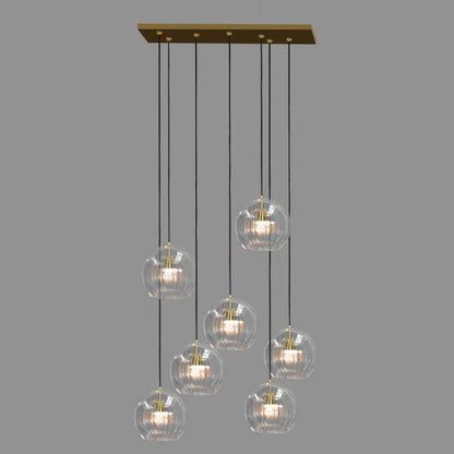 DecorBites™ Clear Glass Ball Pendant Light Chandelier for Living Room Dining Room Home Decor