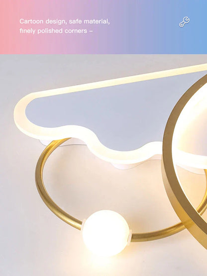 DecorBites™ Kids LED Ceiling Light: Modern Nursery Chandelier for Bedroom, Smart Cartoon Lamp