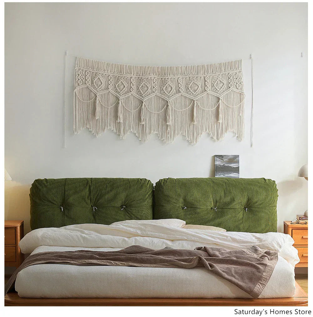 DecorBites™ Boho Macrame Door Curtain Handmade Cotton Rope Wall Hanging Tapestry Boujee Decor