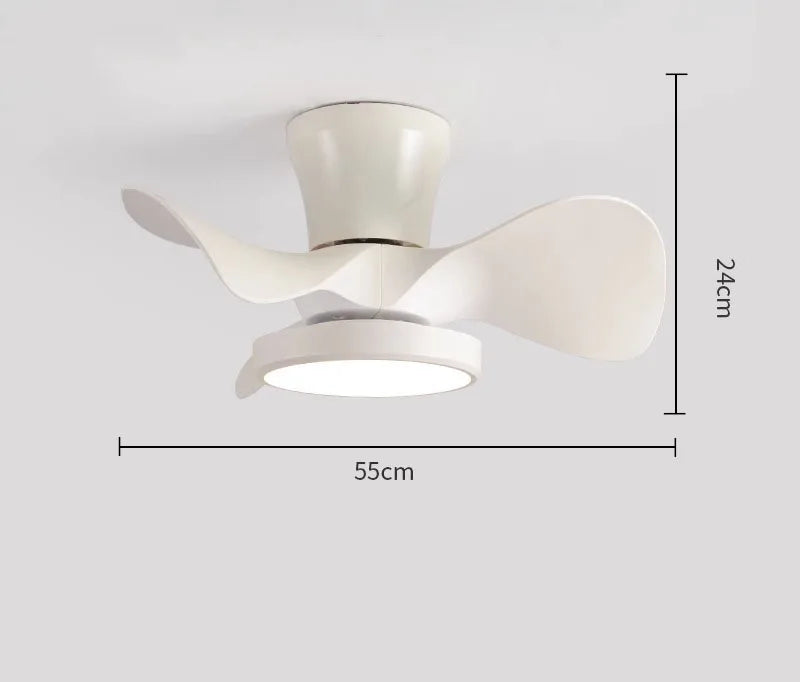 DecorBites™ 22" Children Room LED Ceiling Fan Light Remote Control Small Fan Lamp