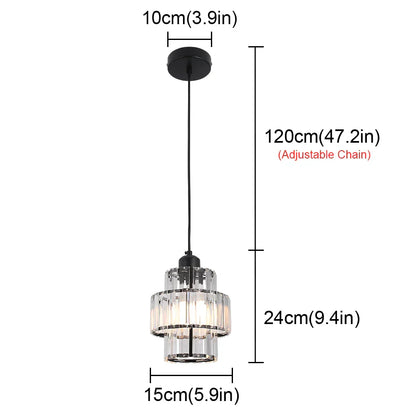 DecorBites™ K9 Crystal Pendant Light LED Ceiling Lamp Nordic Chandelier for Living Room