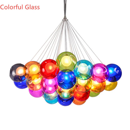 DecorBites™ Glass Ball Bubble Chandelier for Modern Living Room, Bedroom, Dining Table, Clothing Store