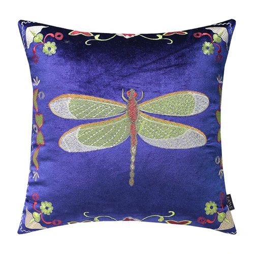 DecorBites™ Bee Embroidery Cushion Cover - Exquisite Animal Design for Sofa Decor