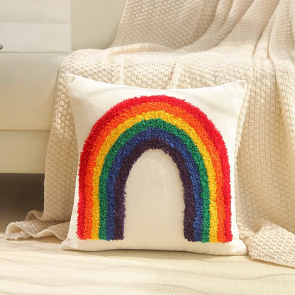 DecorBites™ Boho Geometric Tufted Tassel Cushion Cover 30x50/45x45cm