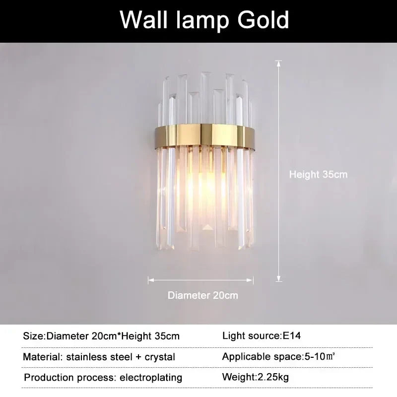 DecorBites™ Crystal Ceiling Pendant Light for Living Dining Room Chandelier Home Decor