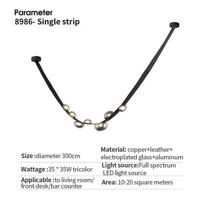 DecorBites™ Italian Light Luxury Leather Chandelier for Dining Room and Living Room
